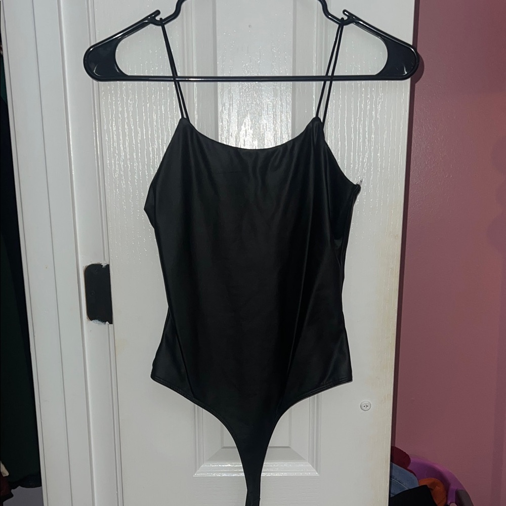 Leather Black Bodysuit